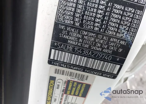 2008 Land Rover Range Rover Hse from USA, damaged, VIN SALME15438A279740